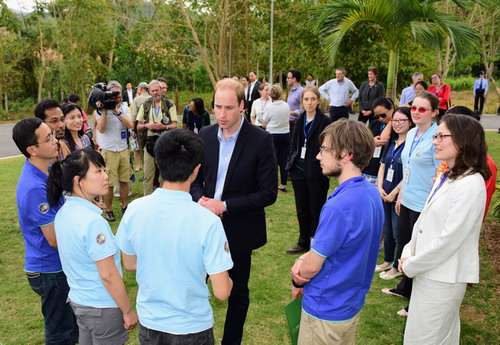 Bangor University students meet the Duke of Cambridge in China