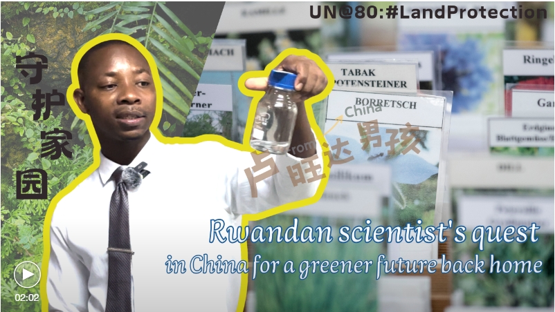 Rwandan scientist's quest in China for a greener future back home